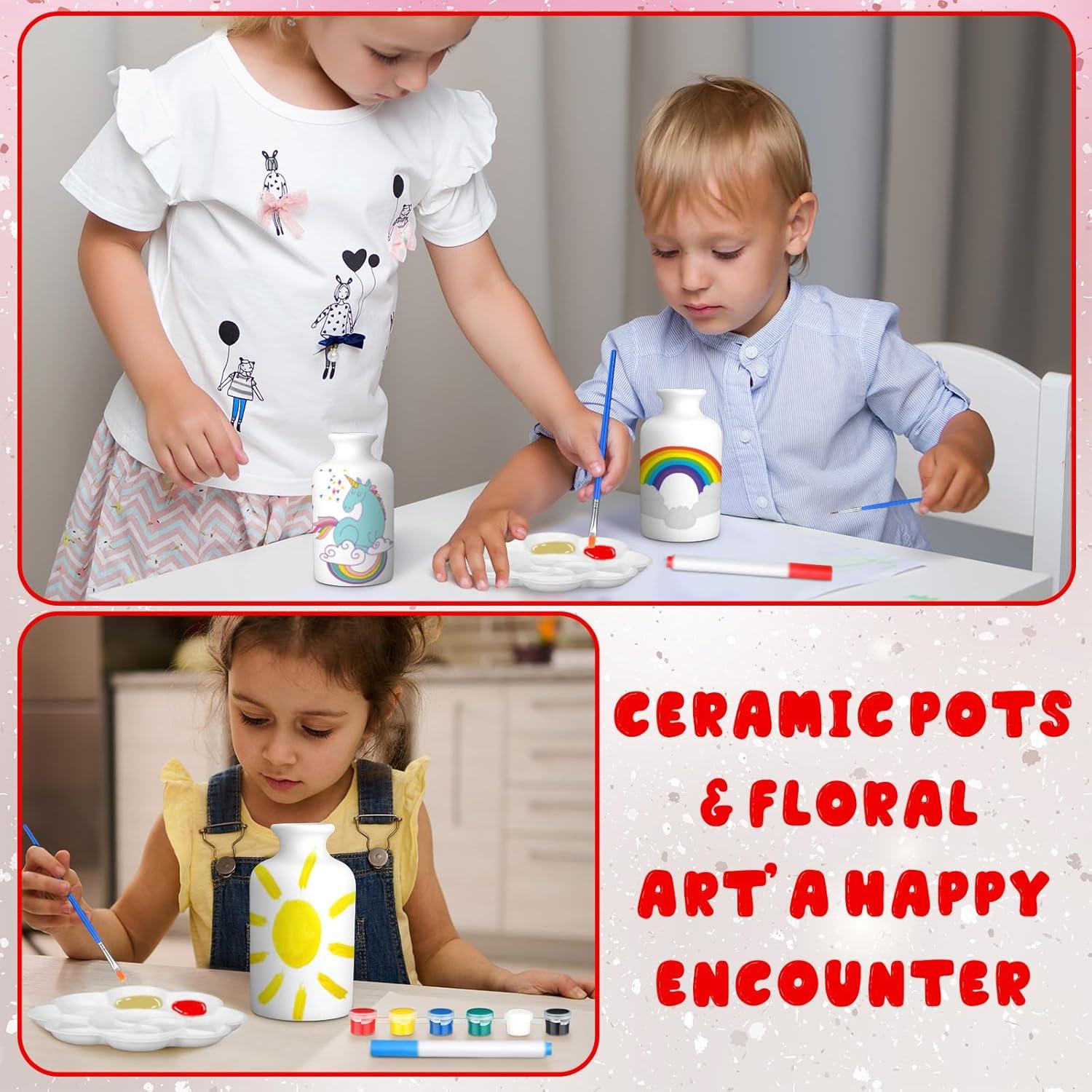 Kit de Pintura de Jarrones de Cerámica Singhoow - 4 Piezas