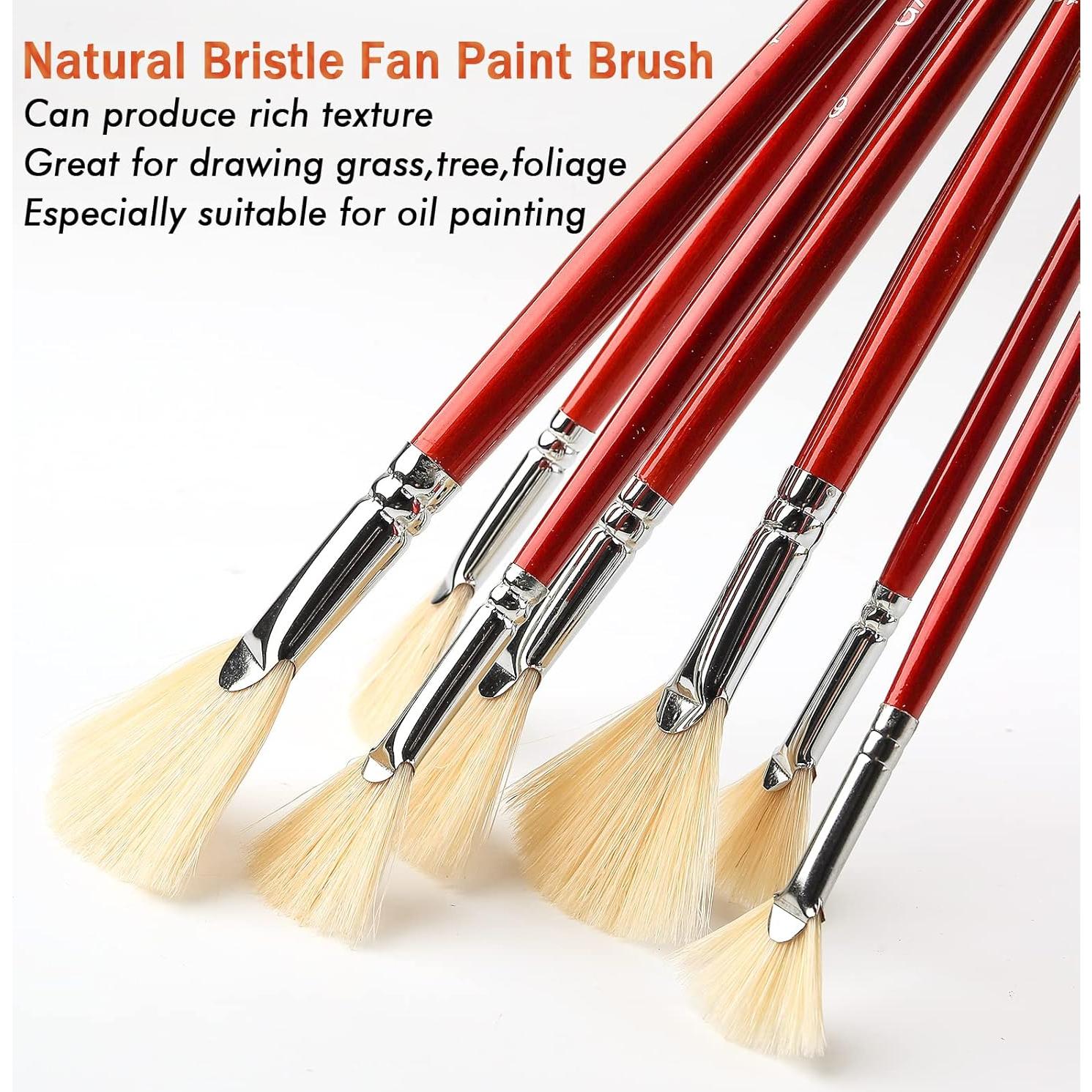 Set de 7 Pinceles en Forma de Abanico GACDR para Pintura