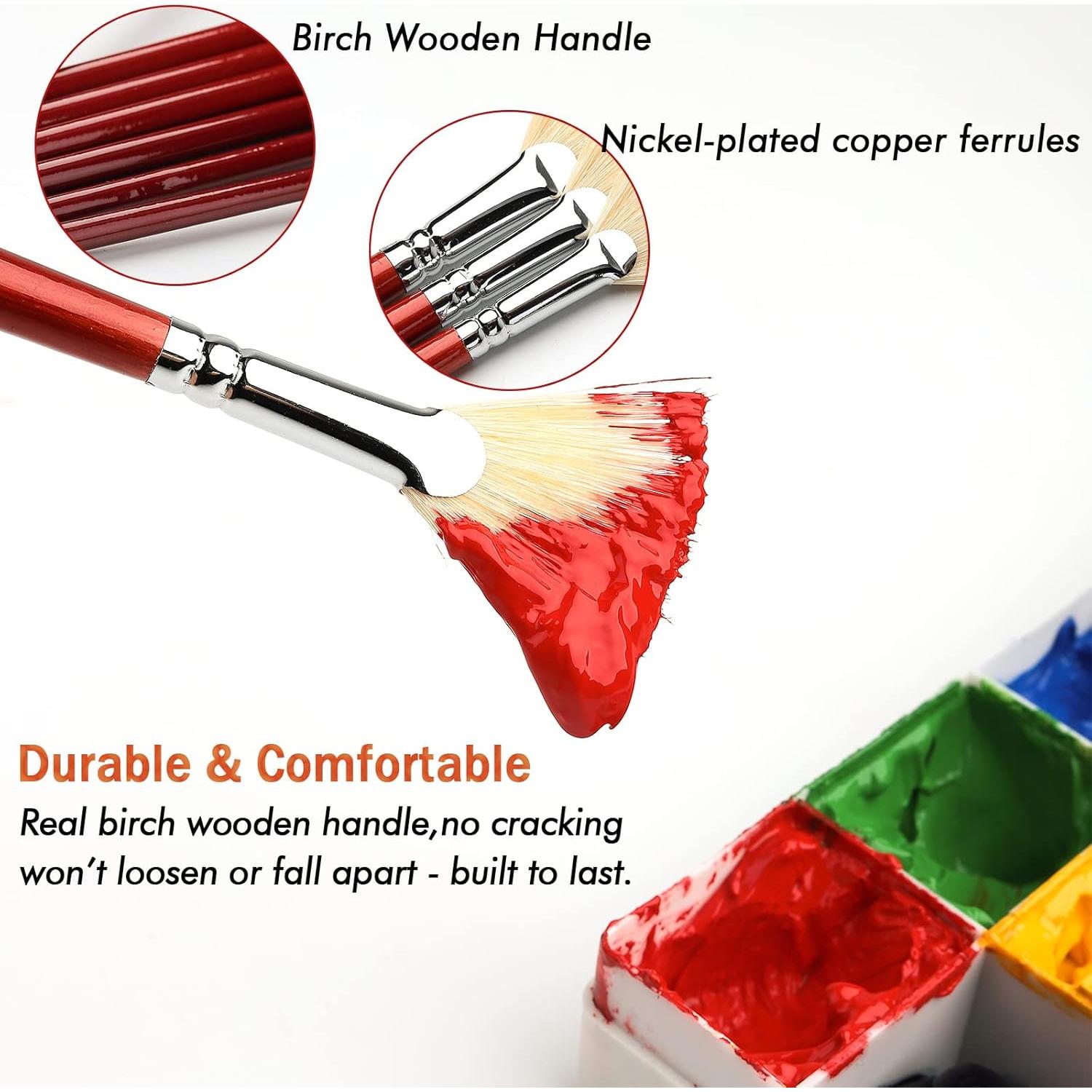 Set de 7 Pinceles en Forma de Abanico GACDR para Pintura