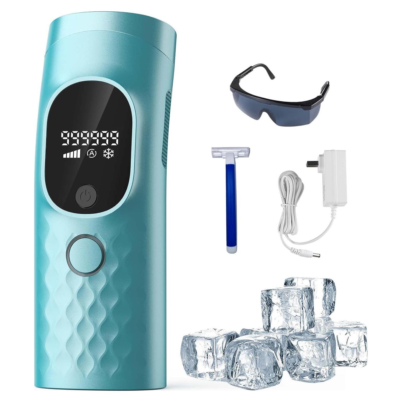 Dispositivo IPL de Eliminación de Vello Permanente Miley - 999,999 Destellos, Enfriamiento Indoloro, 5 Niveles de Potencia