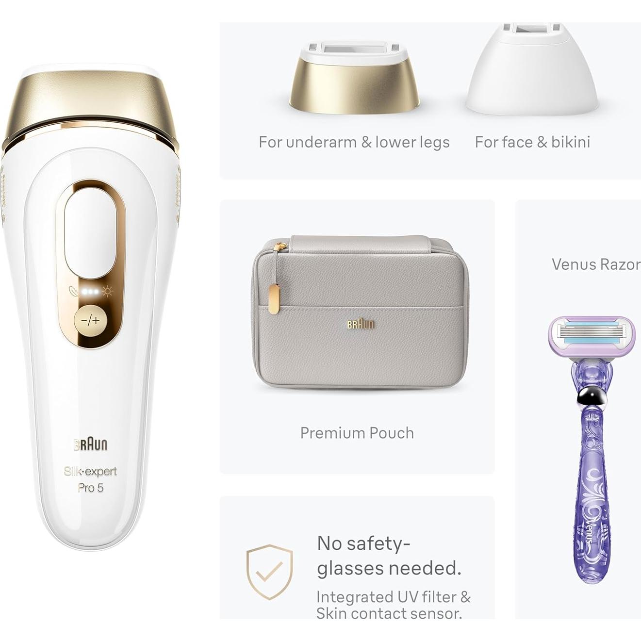 Depiladora láser Braun Silk·Expert Pro 5 IPL5157, reducción vello