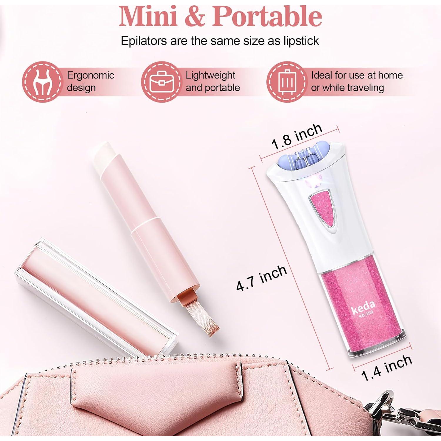 Epilador Facial Glabrouse con Luz LED y 9 Pinzas - Depilación Suave