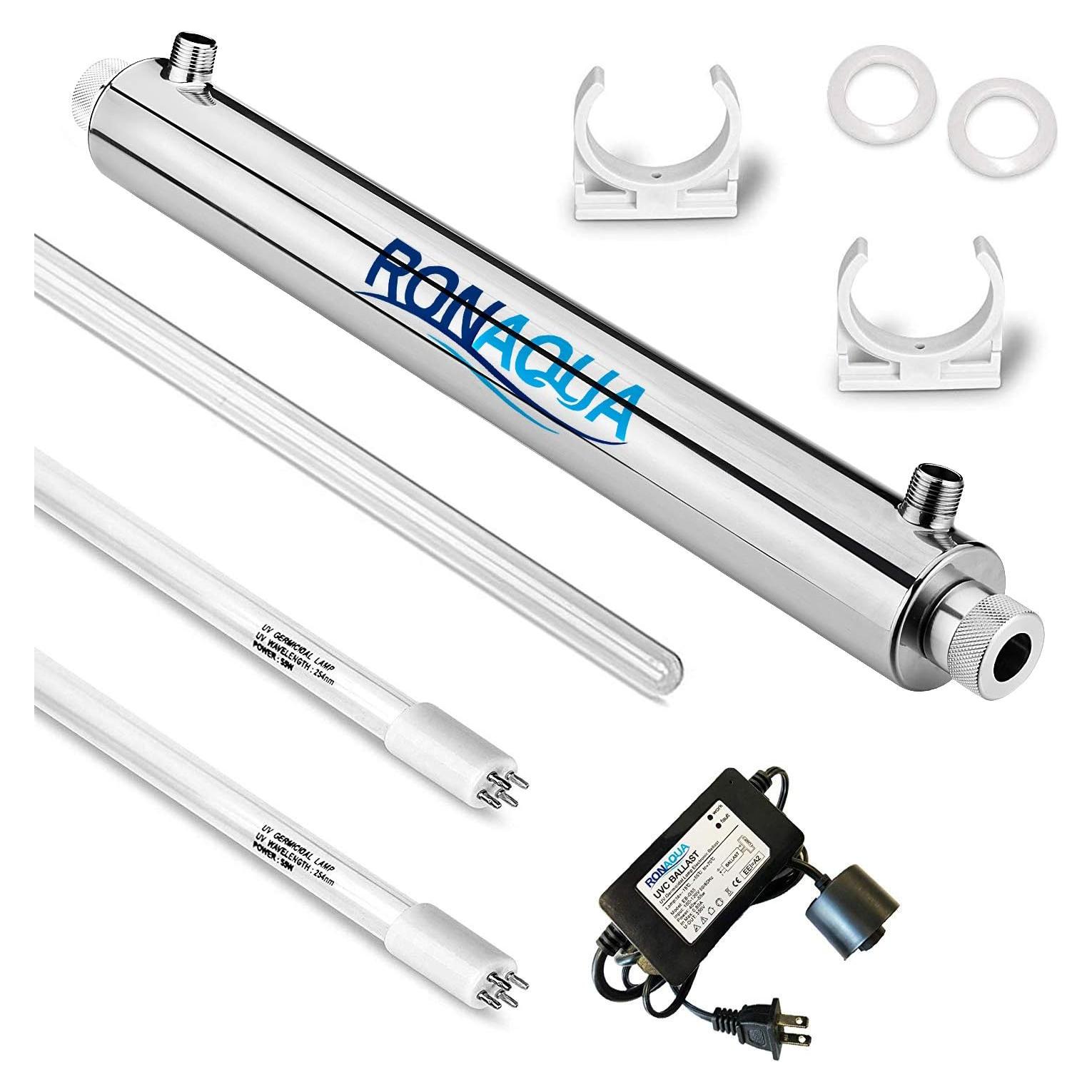 Purificador de Agua UV Ronaqua 25W 22.7 LPM para Casa