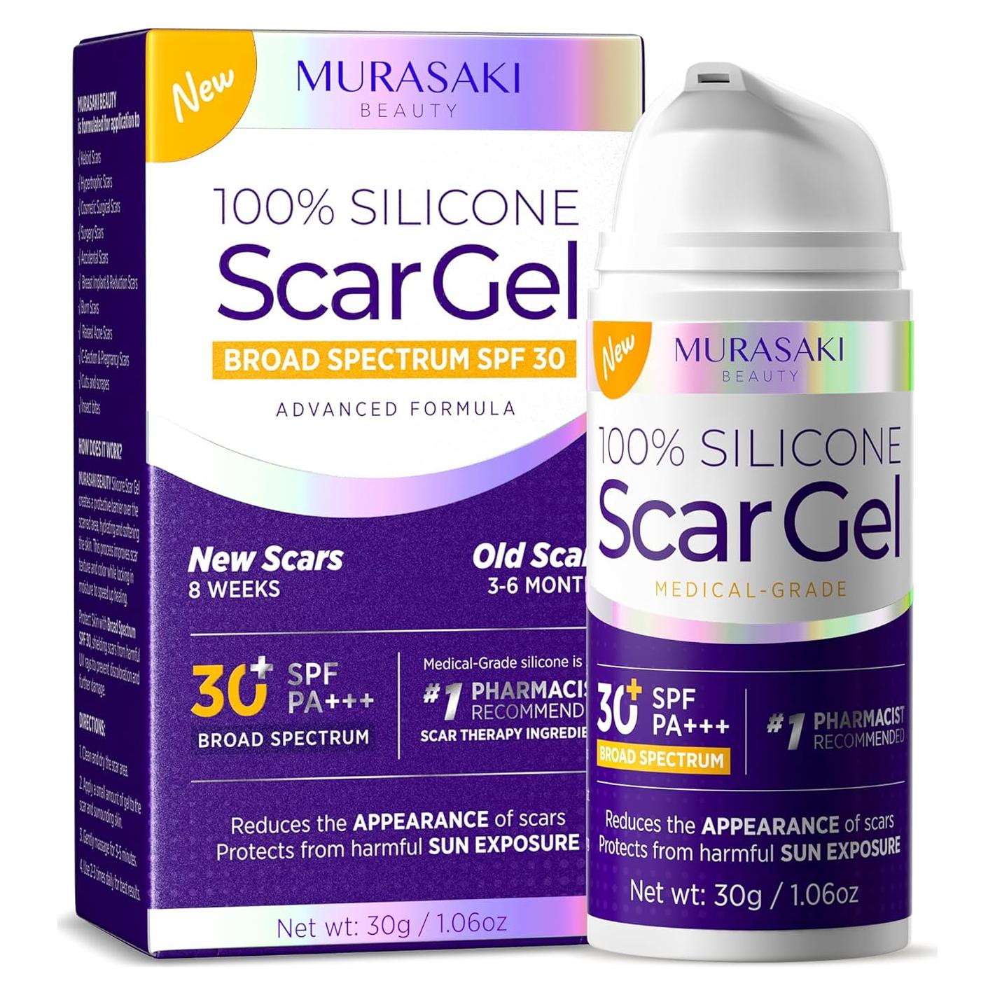 Gel de Cicatrices MURASAKI BEAUTY 30g con SPF 30 - Fórmula Avanzada