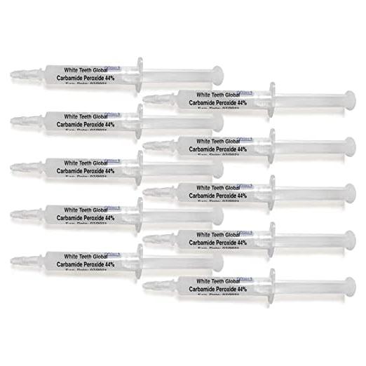 10 Jeringas Gel Blanqueador Dental 44% Peróxido Carbamida