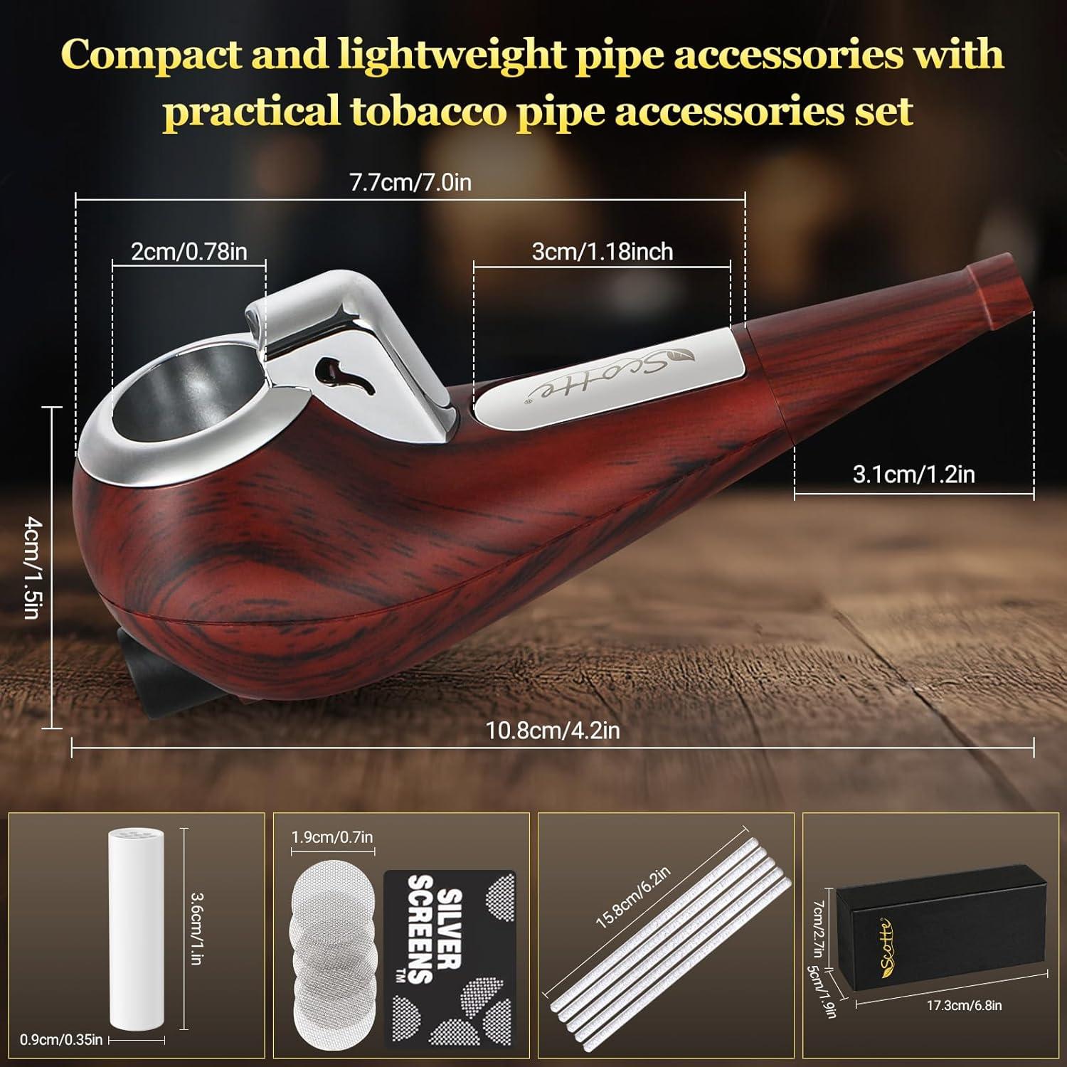 Tubería portátil Scotte mini con encendedor recargable y accesorios