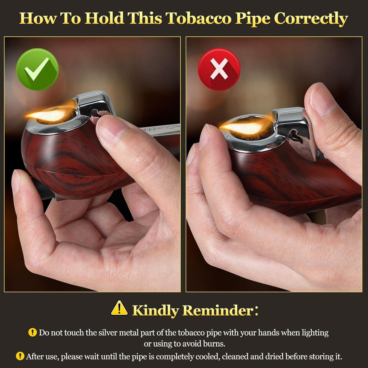 Tubería portátil Scotte mini con encendedor recargable y accesorios