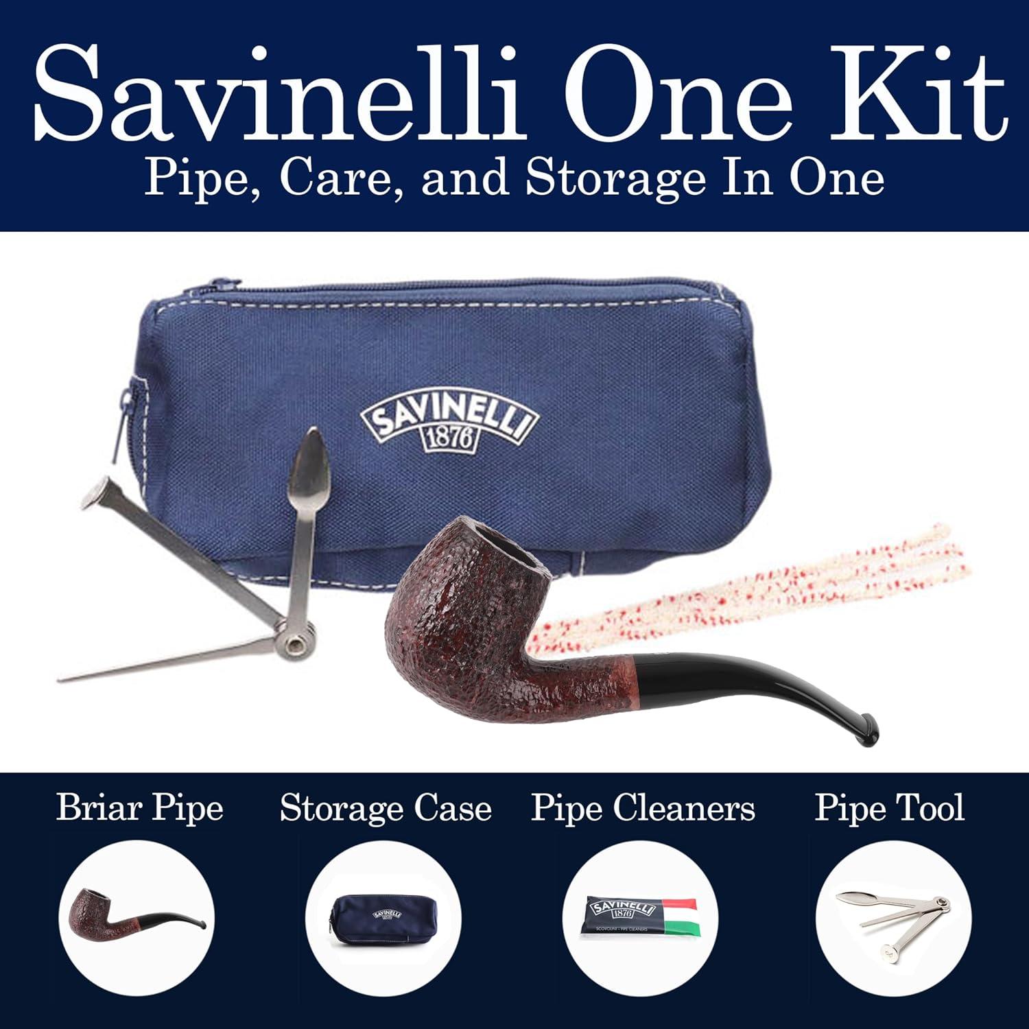 Pipa de Brezo Savinelli One Kit 601 - Hecha a Mano Italiana