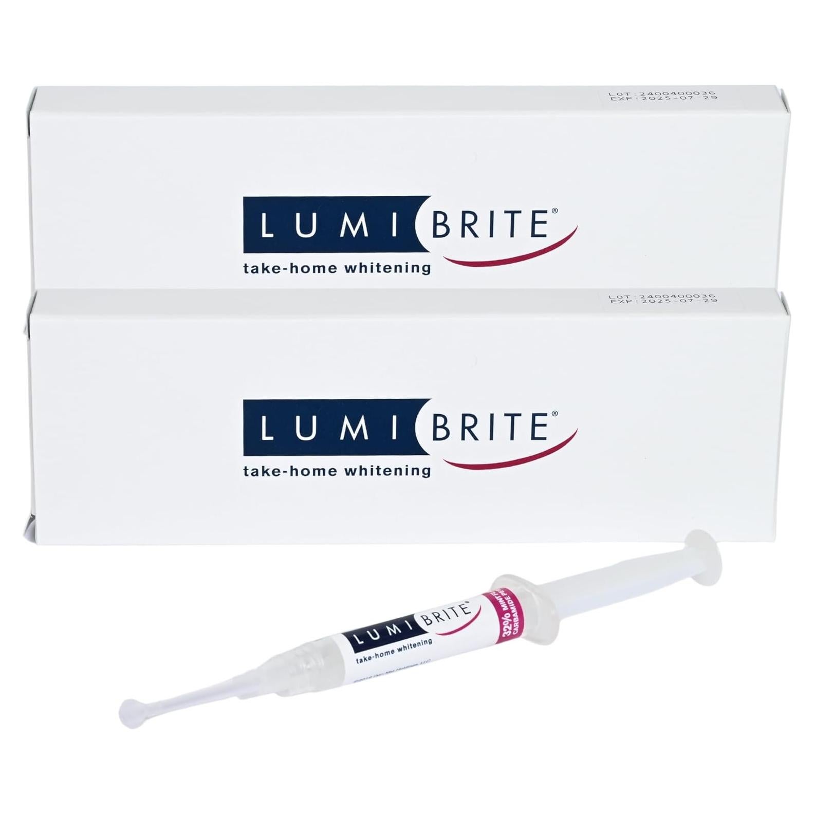 Gel Blanqueador Dental LumiBrite 32% - 4 Jeringas 2.5 mL