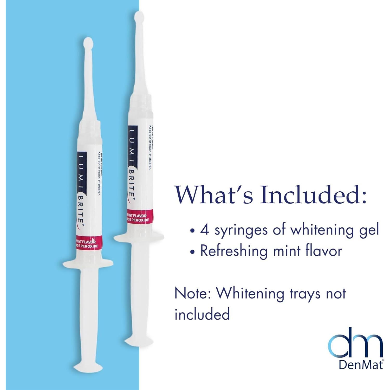 Gel Blanqueador Dental LumiBrite 32% - 4 Jeringas 2.5 mL