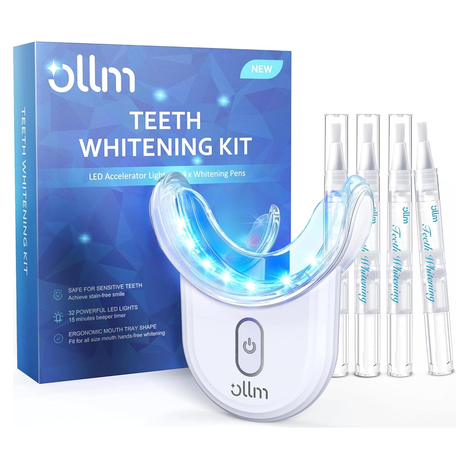 Kit de Blanqueamiento Dental OLLM con Luz LED y Gel 35%