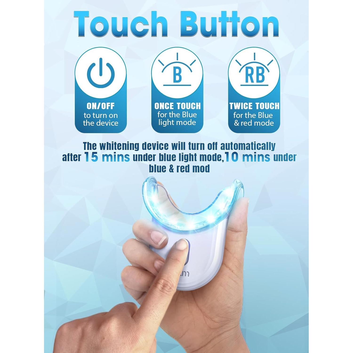 Kit de Blanqueamiento Dental OLLM con Luz LED y Gel 35%