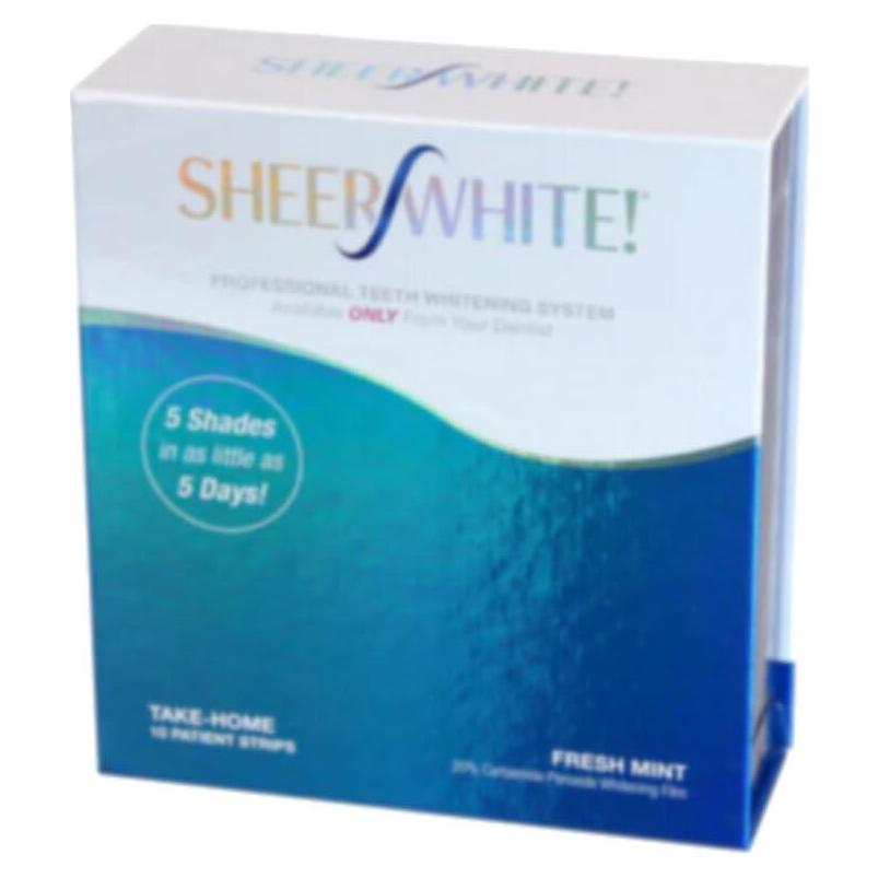 Tiras Blanqueadoras de Dientes Sheer White 20% Peróxido 14 Unidades