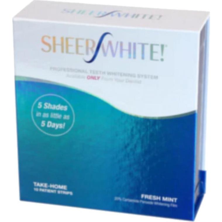 Tiras Blanqueadoras de Dientes Sheer White 20% Peróxido 14 Unidades