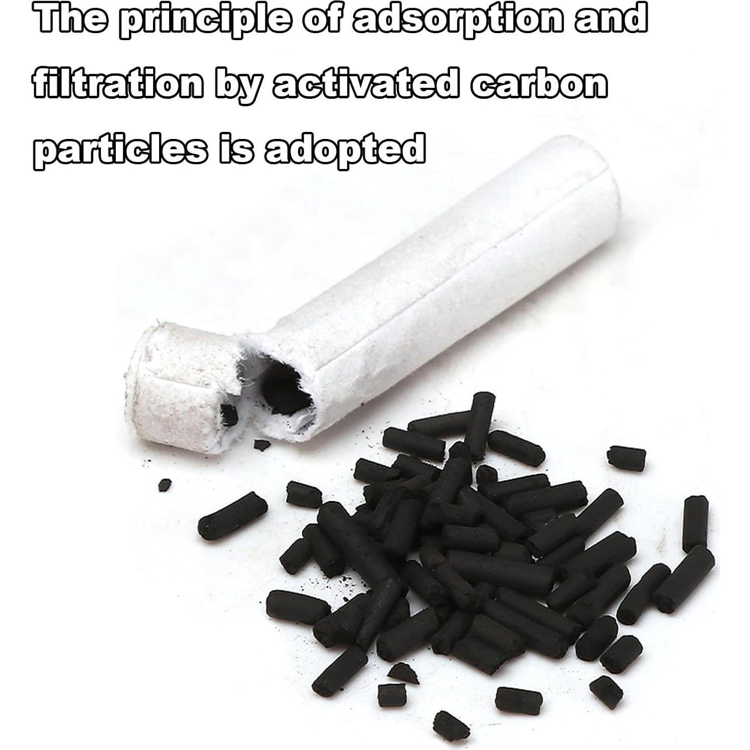 Filtros de Pipa de 9mm con Carbón Activado Yiu - 50 Pcs