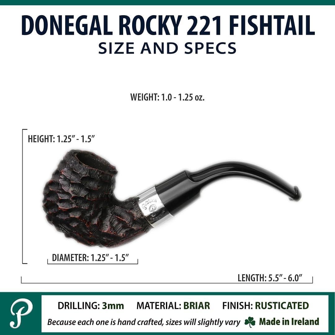 Pipa de Madera Hecha a Mano Peterson Donegal Rocky 221