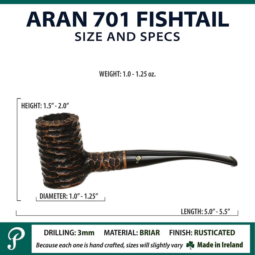 Pipa de Madera de Brezo Peterson Aran 701 Hecha a Mano 15cm