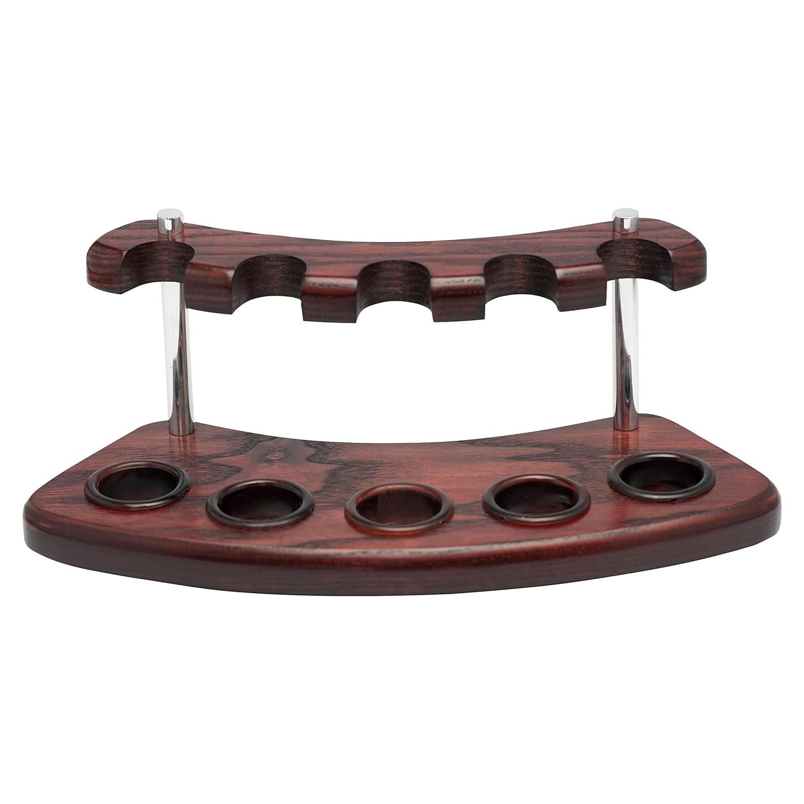 Soporte de Madera para 5 Pipas KAFpipeWorkshop - Hecho a Mano