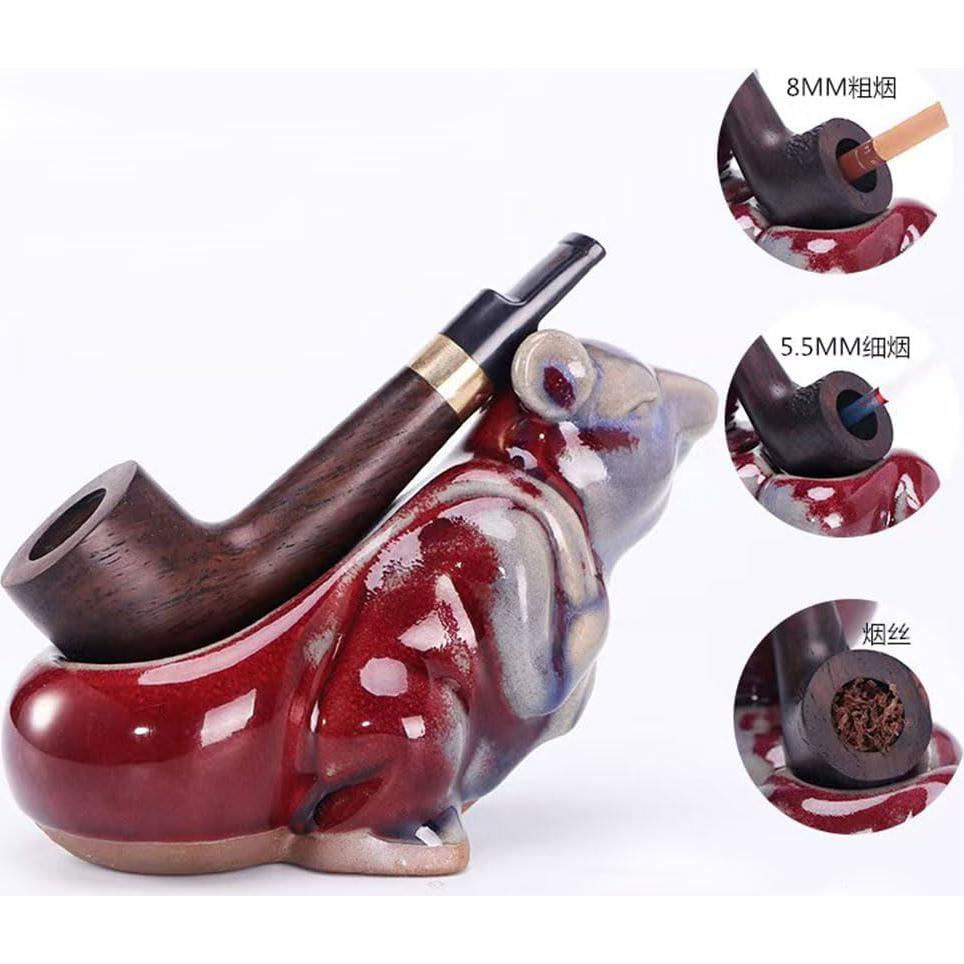 Tubo Coleccionable de Madera Vintage JHZGOP - Elegante y Ecológico