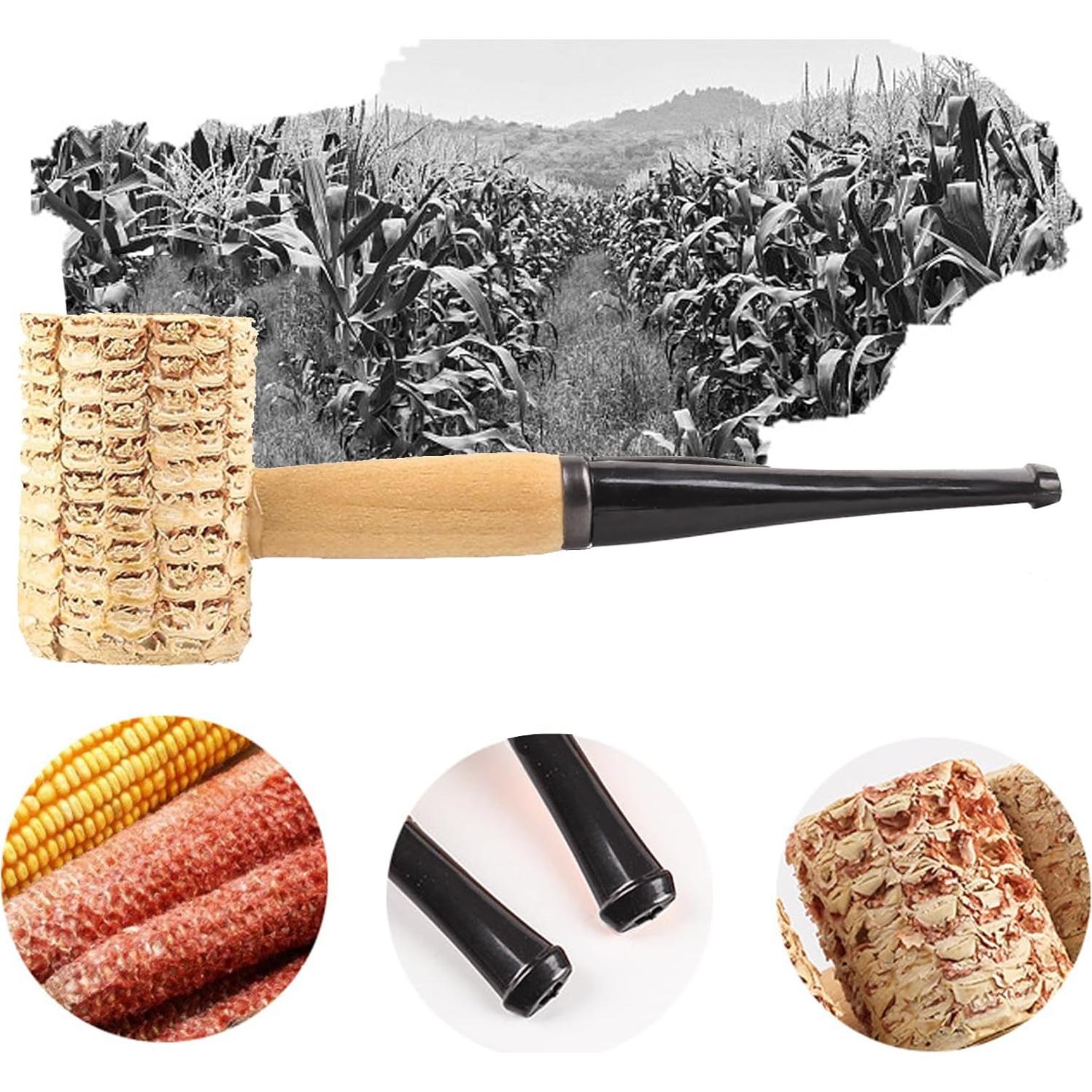 Pipas de Tabaco VOVCIG Set de 4 Pipas de Maíz para Fumar