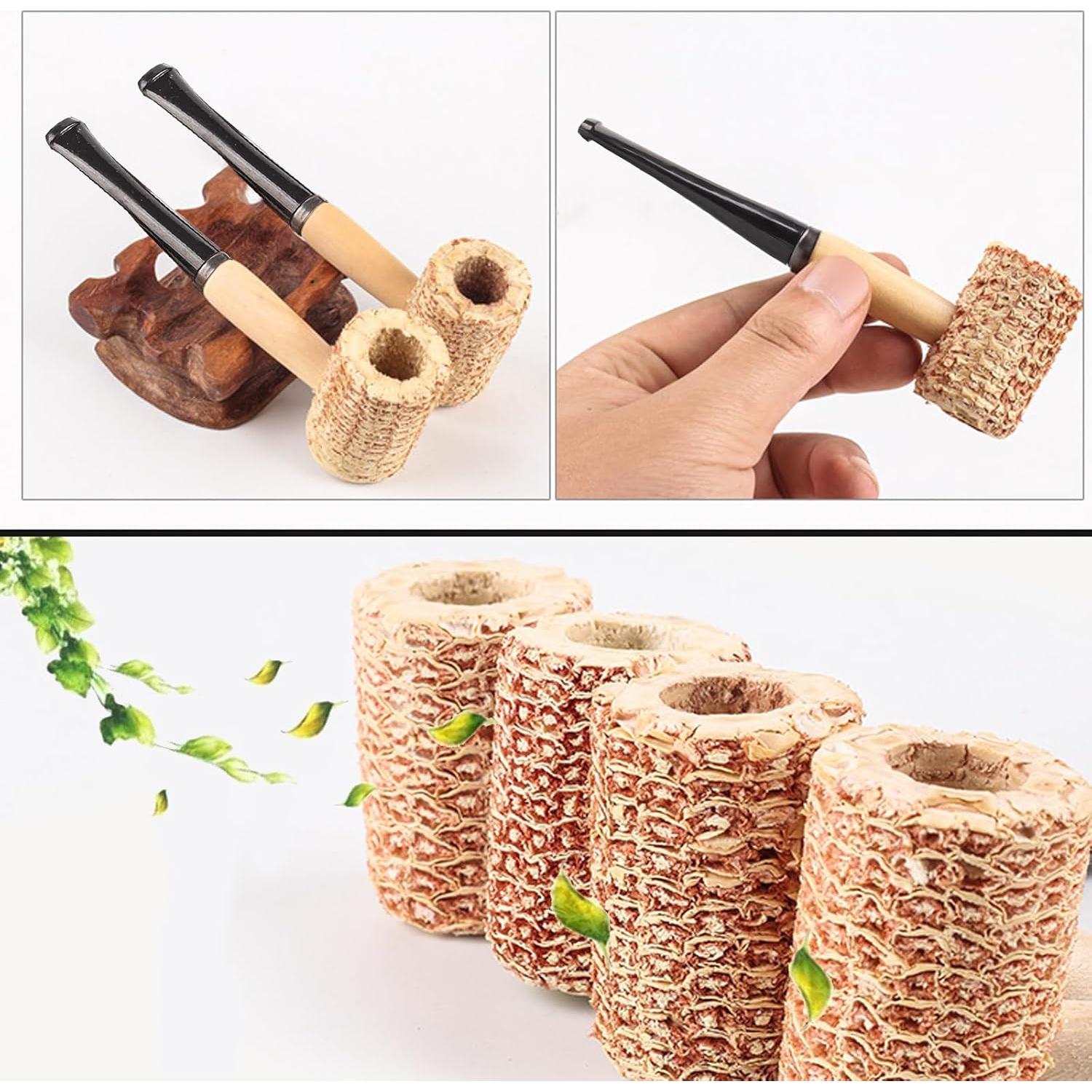 Pipas de Tabaco VOVCIG Set de 4 Pipas de Maíz para Fumar