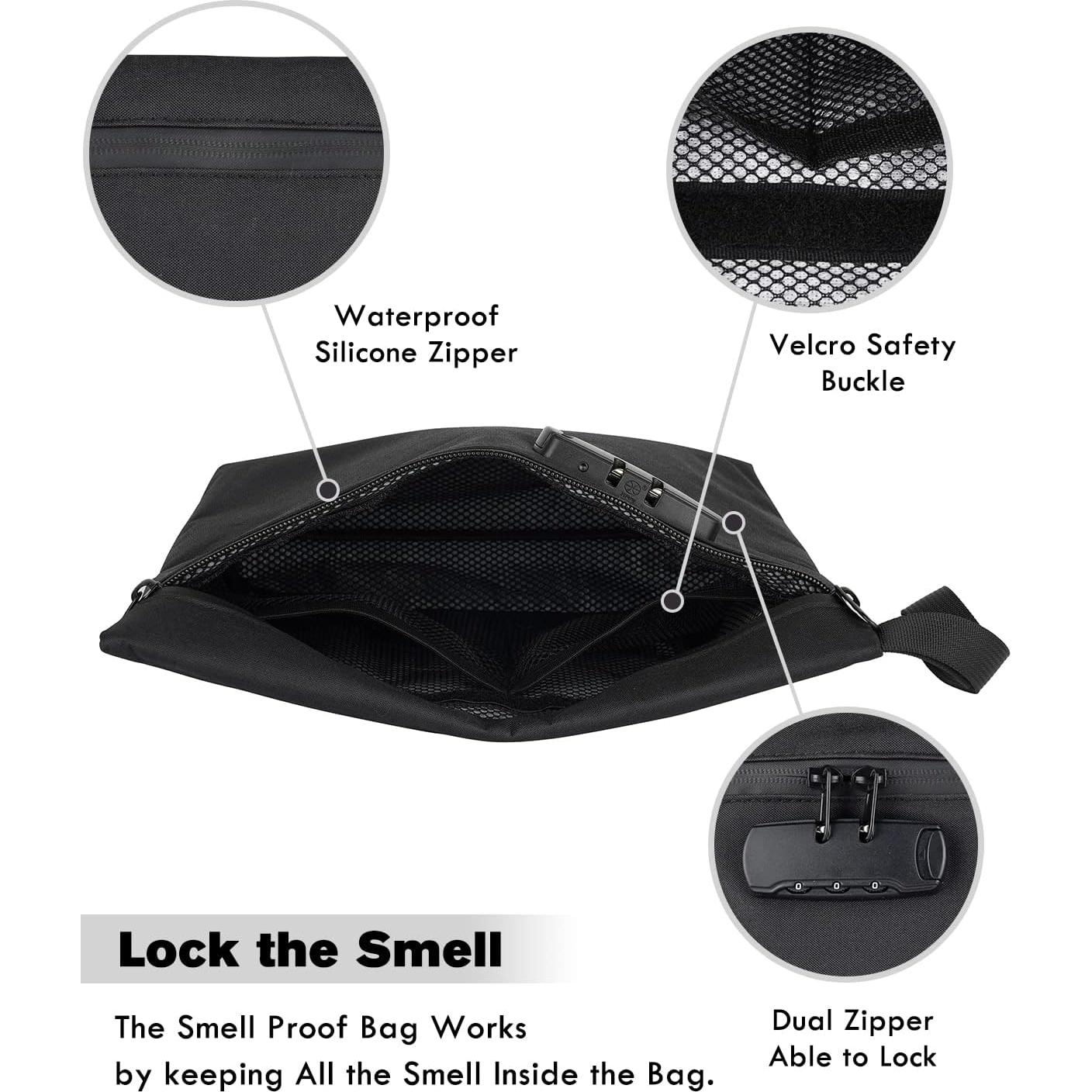 Bolsa a Prueba de Olores SafeDelux 29.9x21.8cm con Cerradura