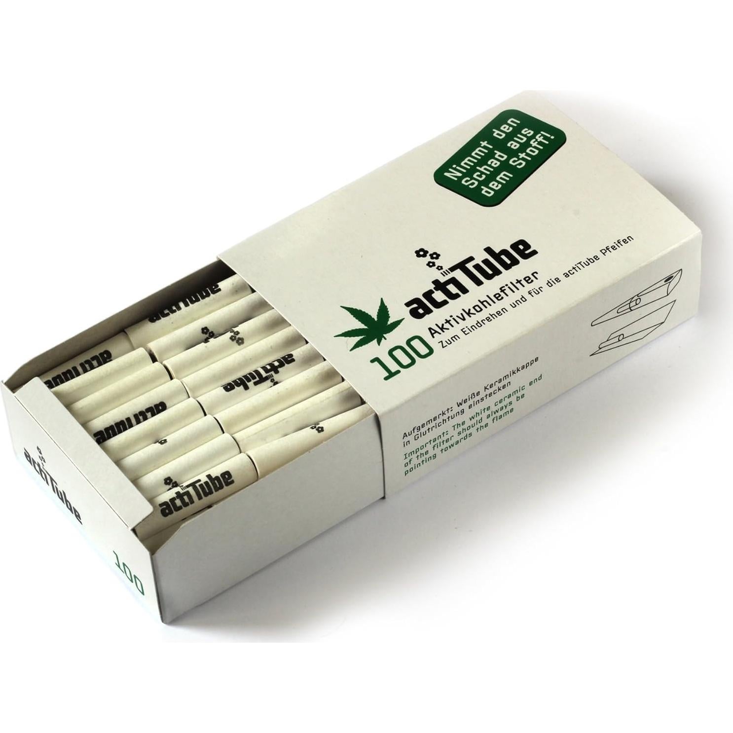 Filtros de Carbón Activado actiTube 8.4mm x 35mm - 100 Unidades