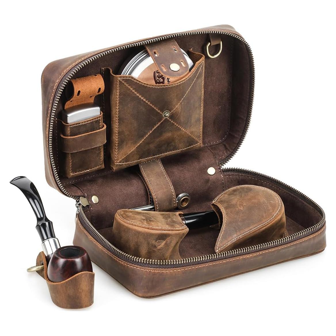 Bolsa de Tabaco para Pipa SHIHUAN de Cuero Crazy Horse