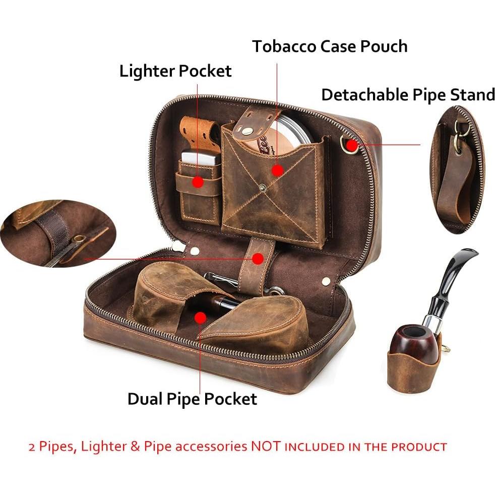 Bolsa de Tabaco para Pipa SHIHUAN de Cuero Crazy Horse