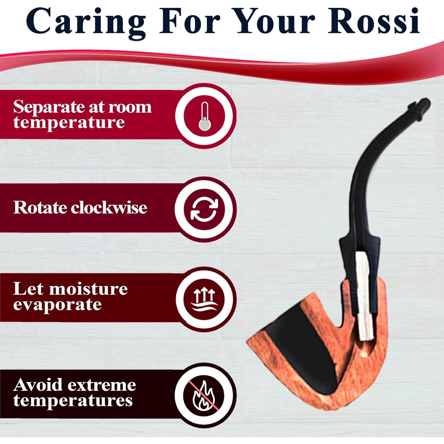 Pipa de Brezo Rossi Notte 8673 - Hecha a Mano en Italia