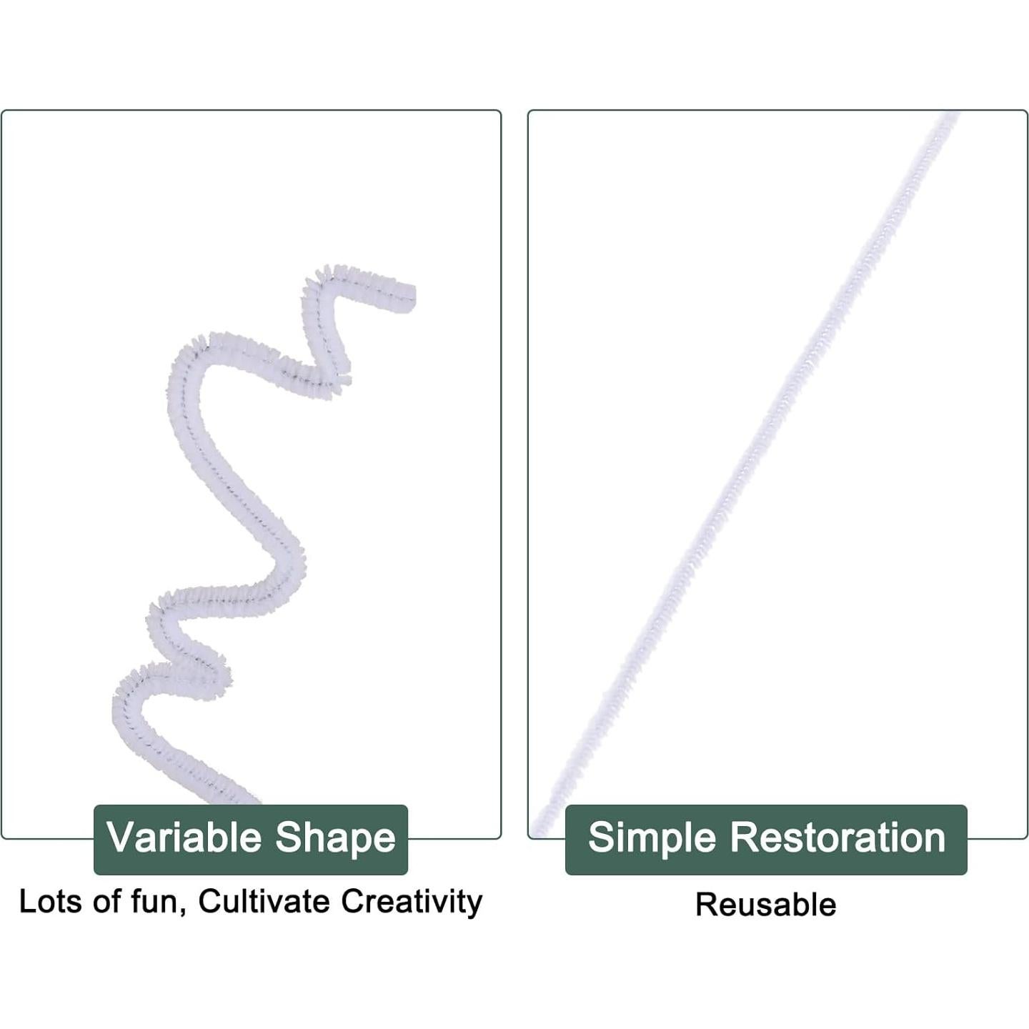 Limpiapipas Blancos CYEAH 1200 Piezas 30.48 cm para Manualidades