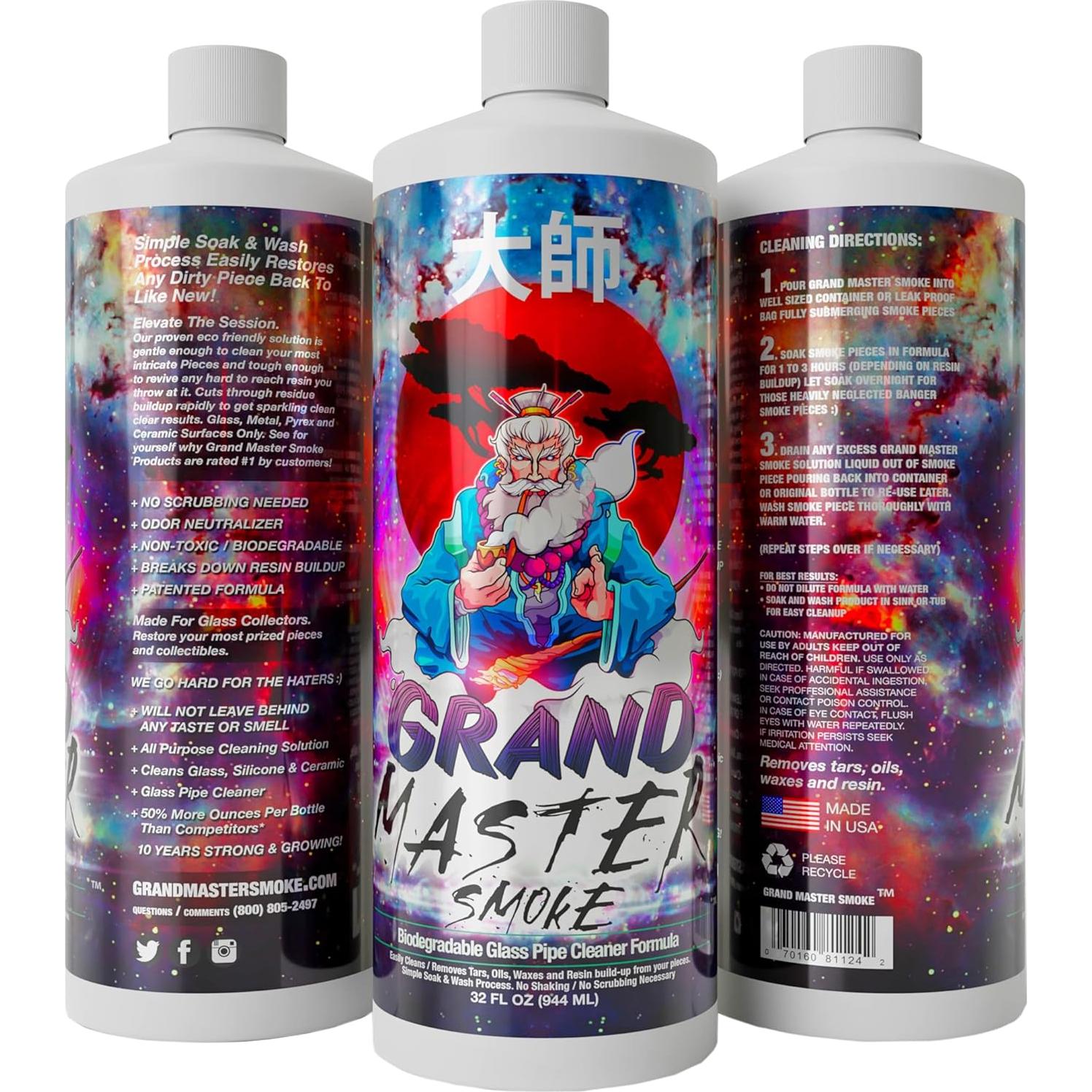 Limpiador de Tubos de Vidrio GRAND MASTER SMOKE 2L - Sin Fregar