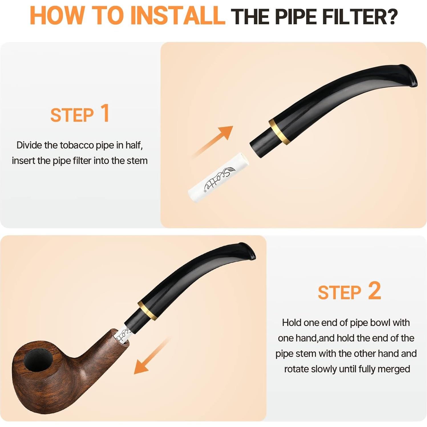 Filtros de Pipa Scotte 9mm Carbón Activado 100 pcs Doble Tapa