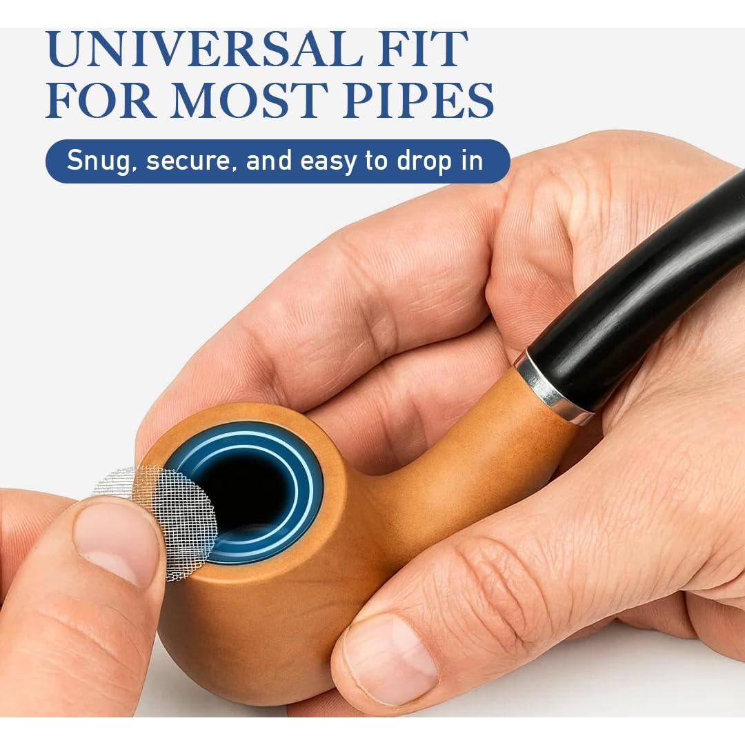 Lova Pipe Screens – 100 Pack Stainless Steel Screen Filters for Pipes – ¾ Inch (0.75") Mesh Pipe Filters – Durable, Heat-Resistant, Easy to Clean – Smoking Accessories