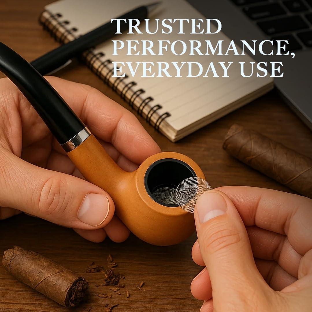 Lova Pipe Screens – 100 Pack Stainless Steel Screen Filters for Pipes – ¾ Inch (0.75") Mesh Pipe Filters – Durable, Heat-Resistant, Easy to Clean – Smoking Accessories