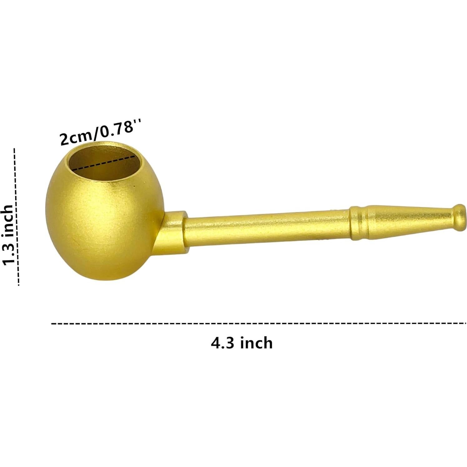 Pipa Retro de Latón CUTEZING para Principiantes 11.43 cm