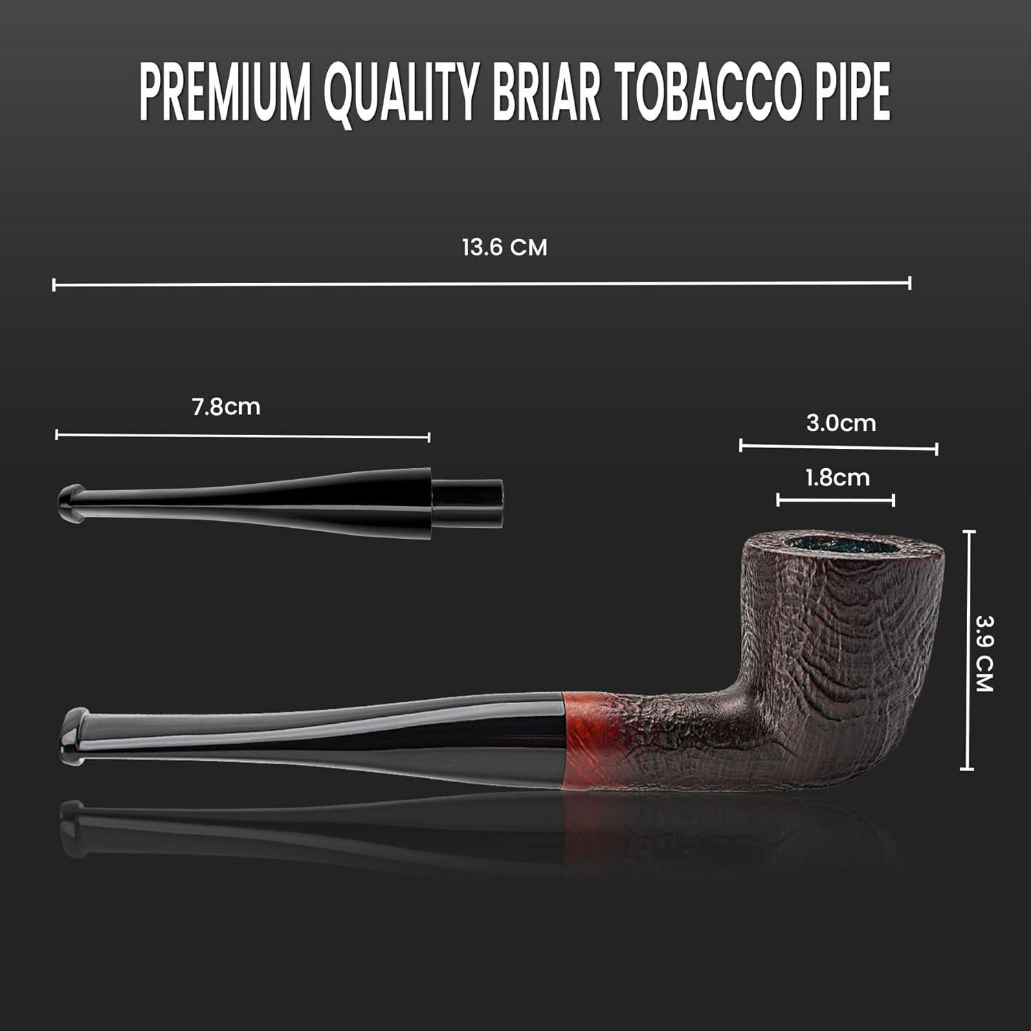 Pipa de Tabaco de Madera de Brezo Spiper - Estilo Zulu con Filtro 9mm