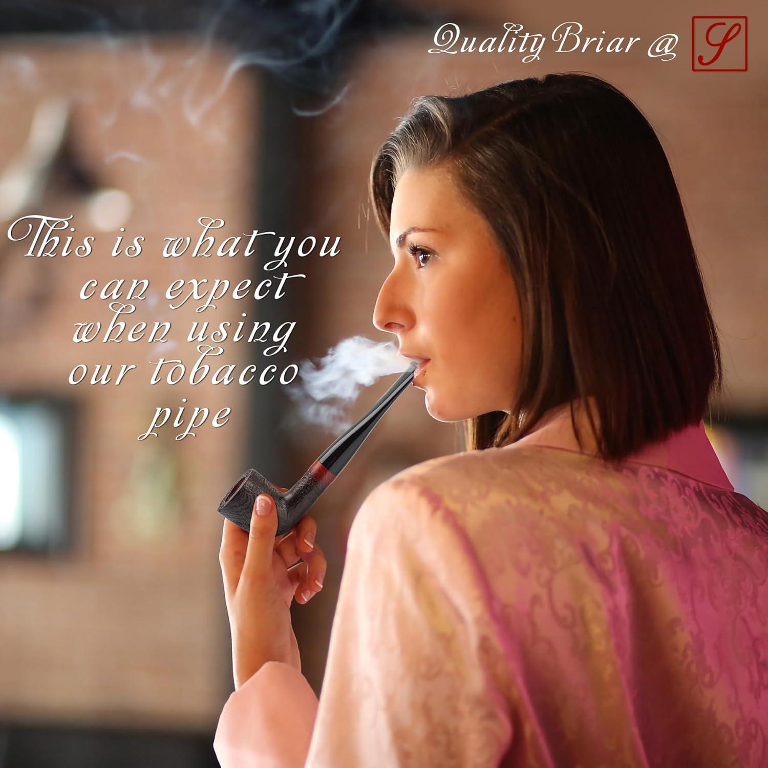 Pipa de Tabaco de Madera de Brezo Spiper - Estilo Zulu con Filtro 9mm