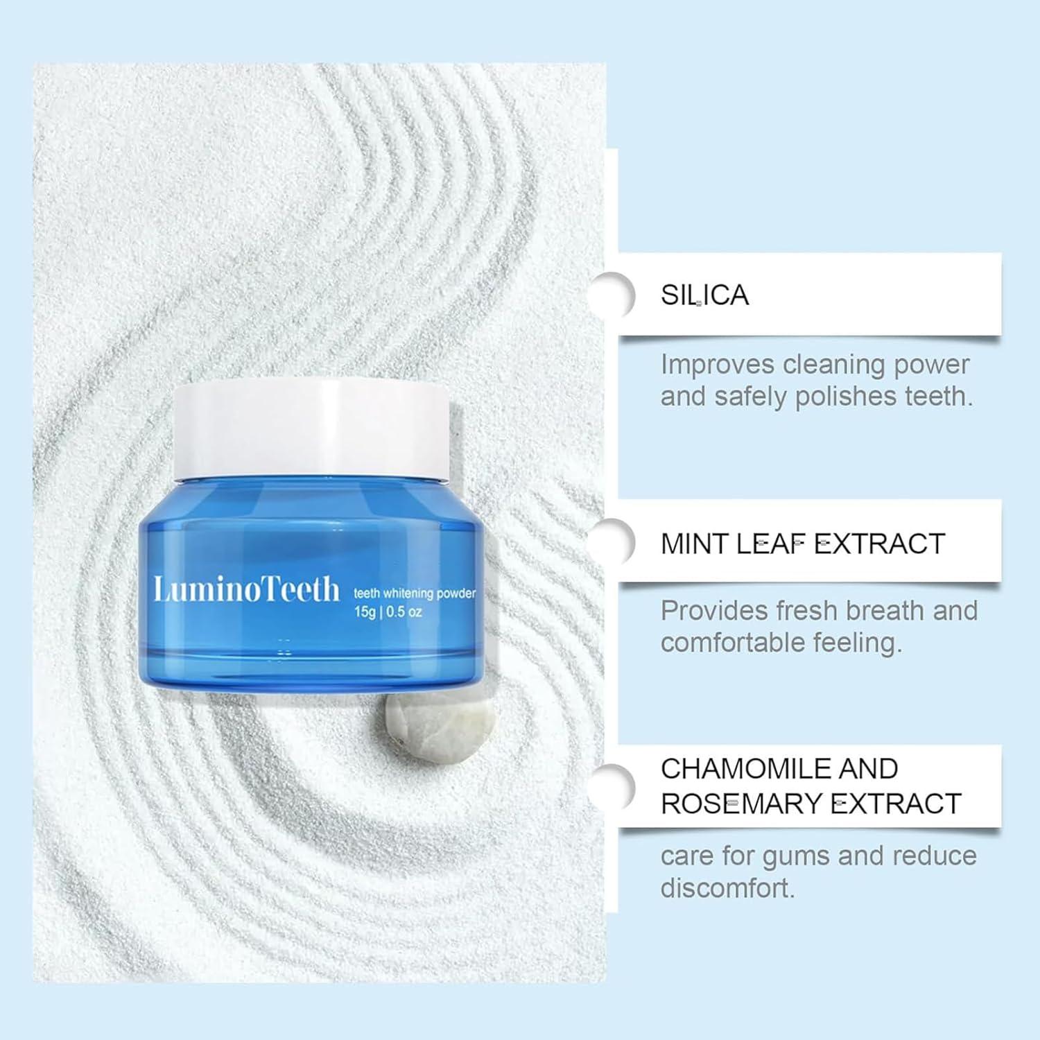 Polvo Blanqueador de Dientes Lumino Teeth™ Natural 81g