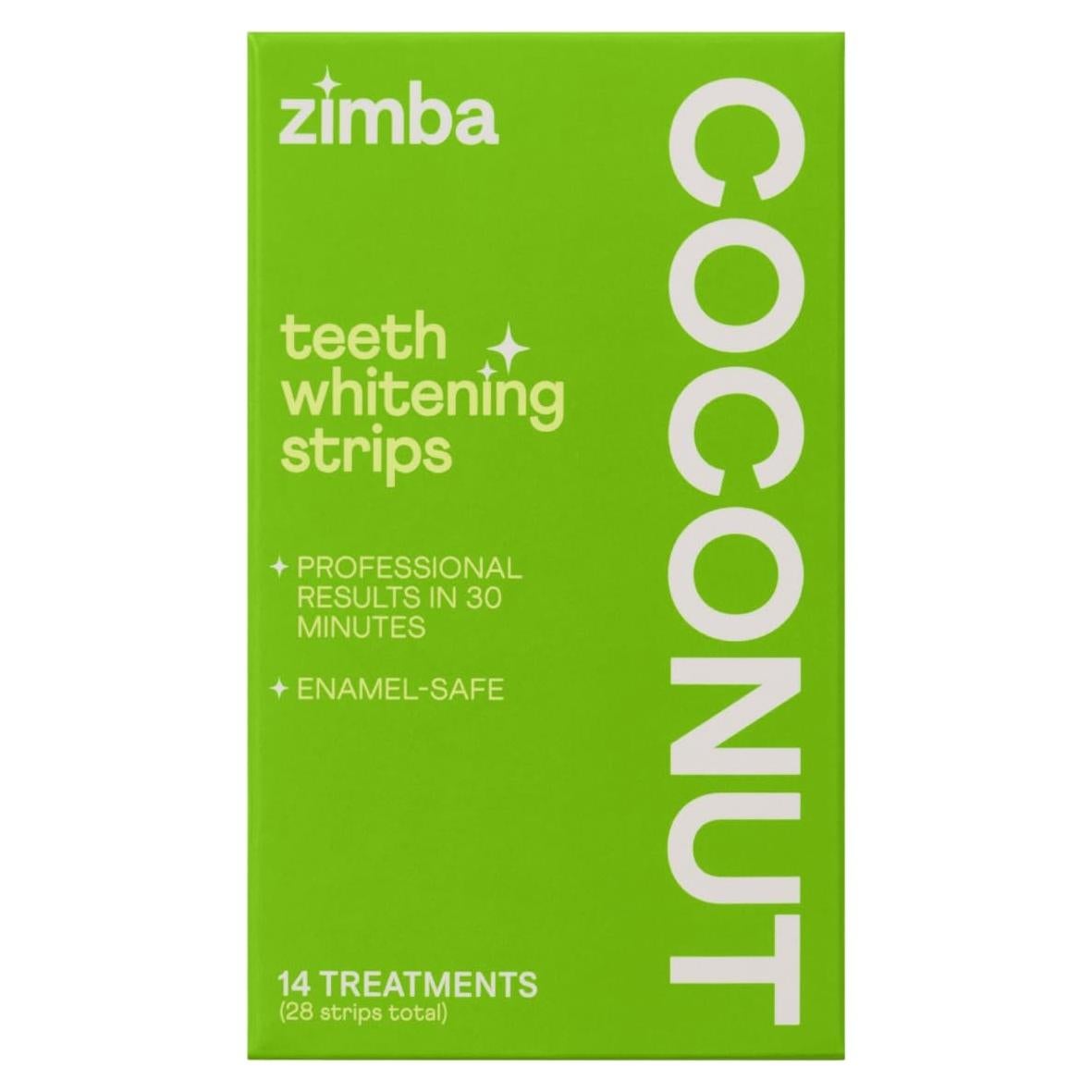 Tiras Blanqueadoras de Dientes Zimba 28.35g Sabor Coco
