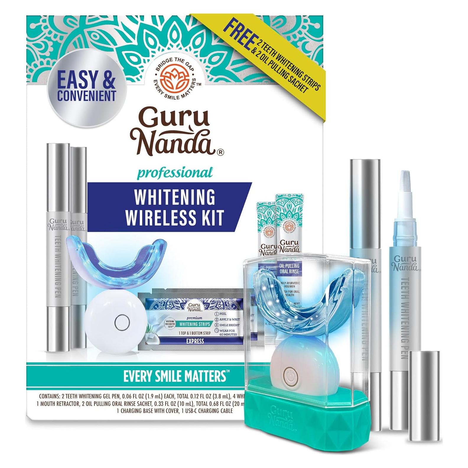 Kit Blanqueamiento Dental Inalámbrico GuruNanda con Luz LED