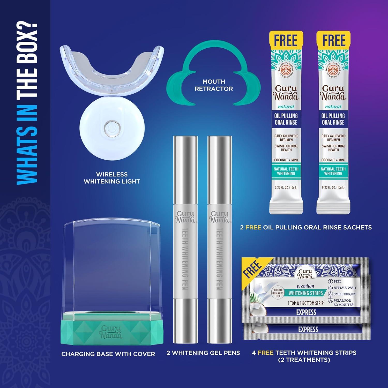 Kit Blanqueamiento Dental Inalámbrico GuruNanda con Luz LED