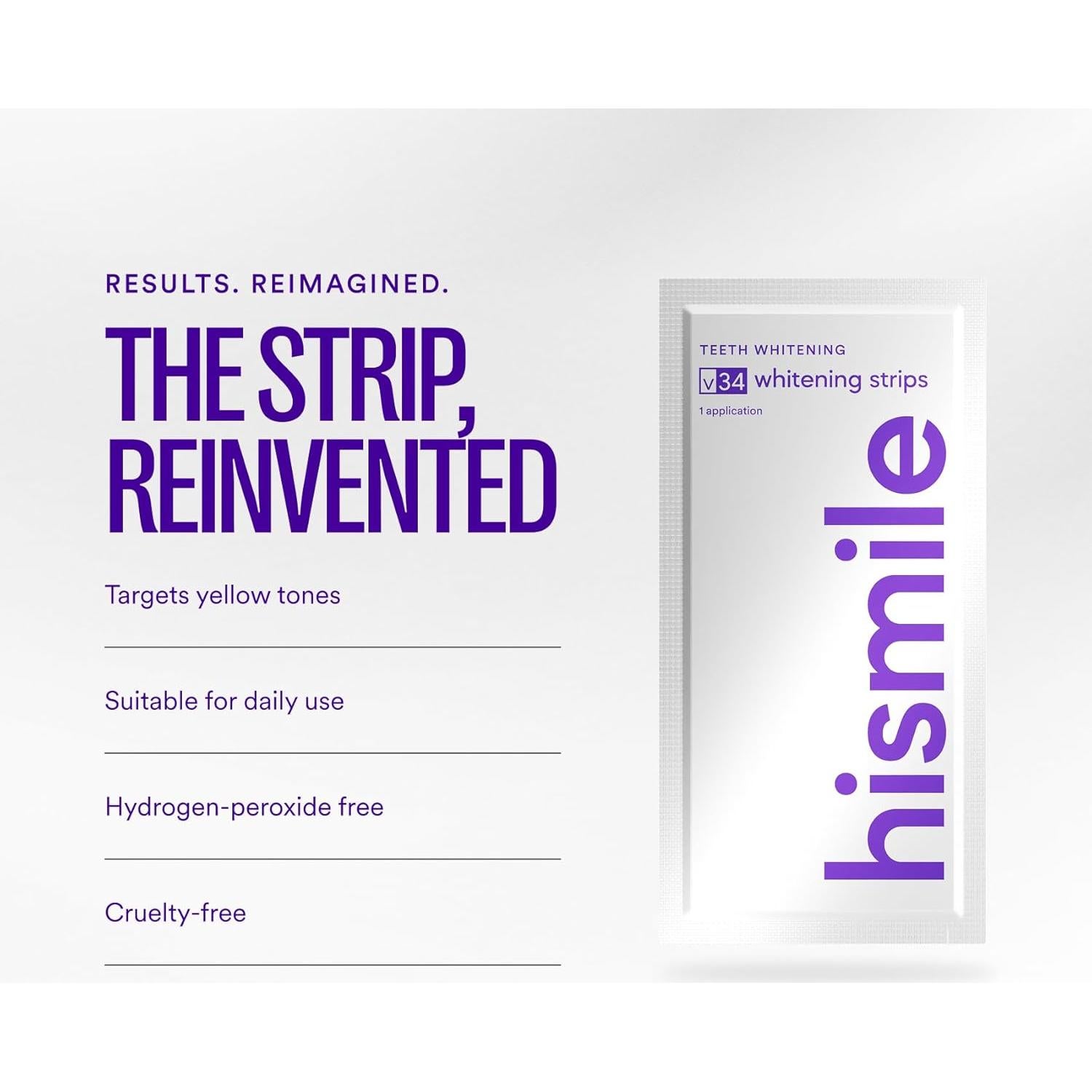 Tiras Blanqueadoras Hismile V34 - 14 Aplicaciones Efectivas