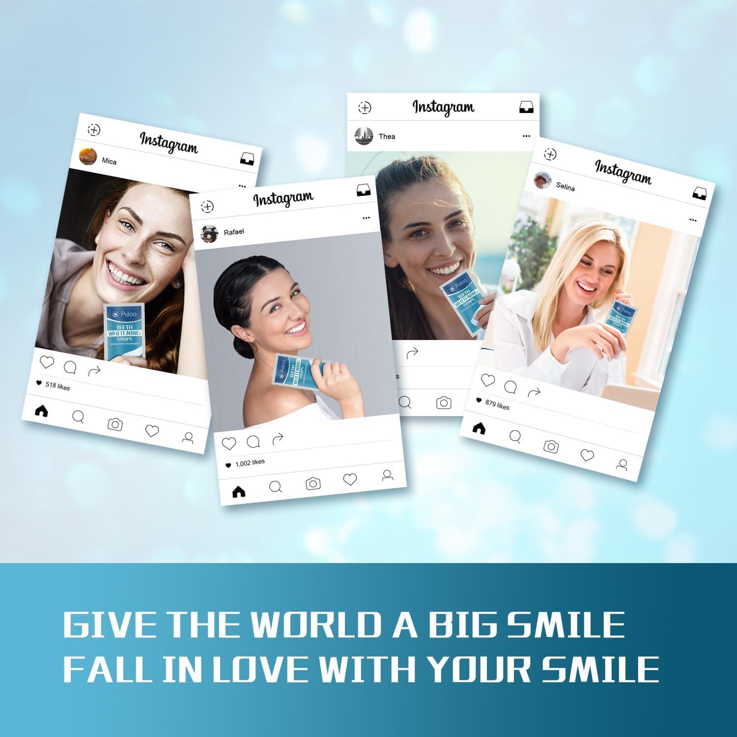 Tiras Blanqueadoras de Dientes Pdoo - 56 Unidades, Sin Sensibilidad