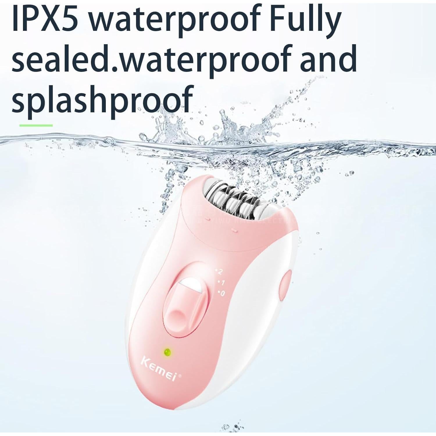 Epilador Facial para Mujeres FabMay Beauty, Indoloro, Rosa