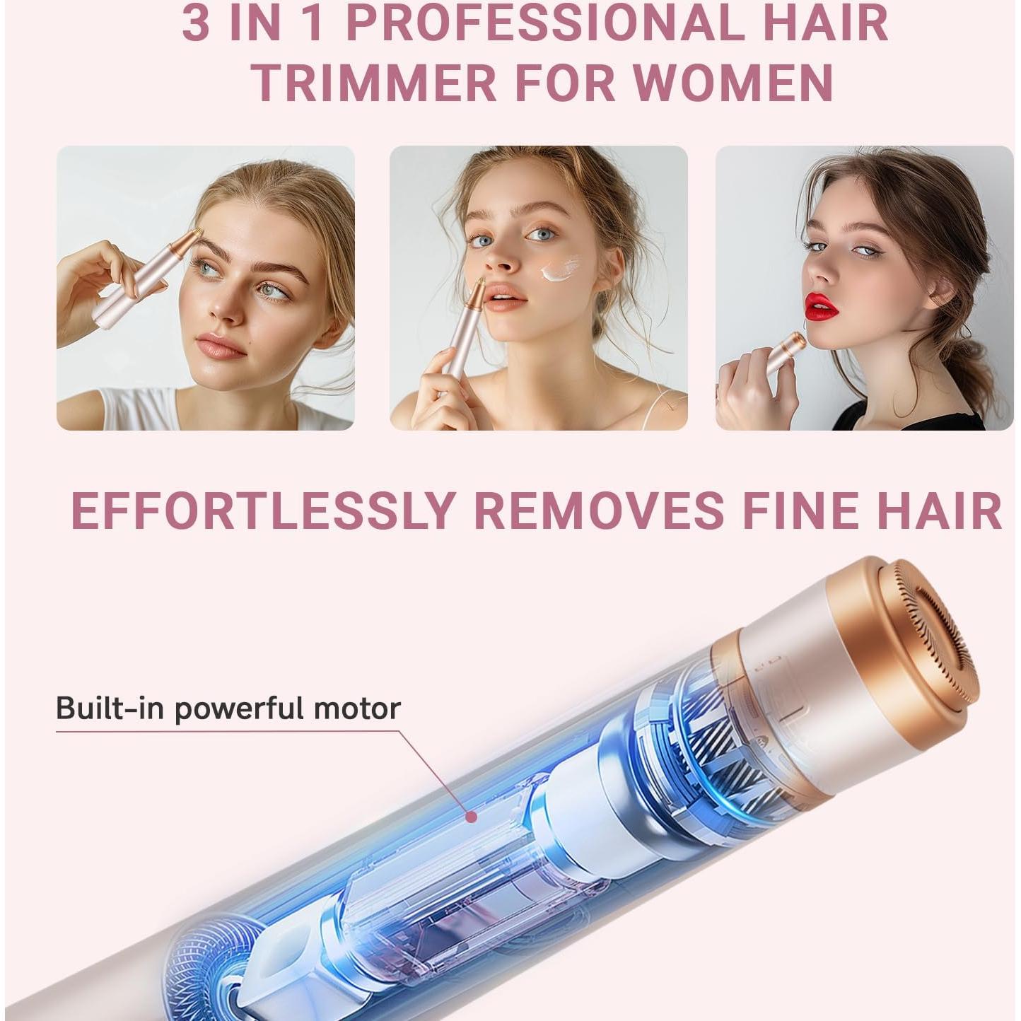 Recortador de cejas eléctrico Karrong 3 en 1 a prueba de agua