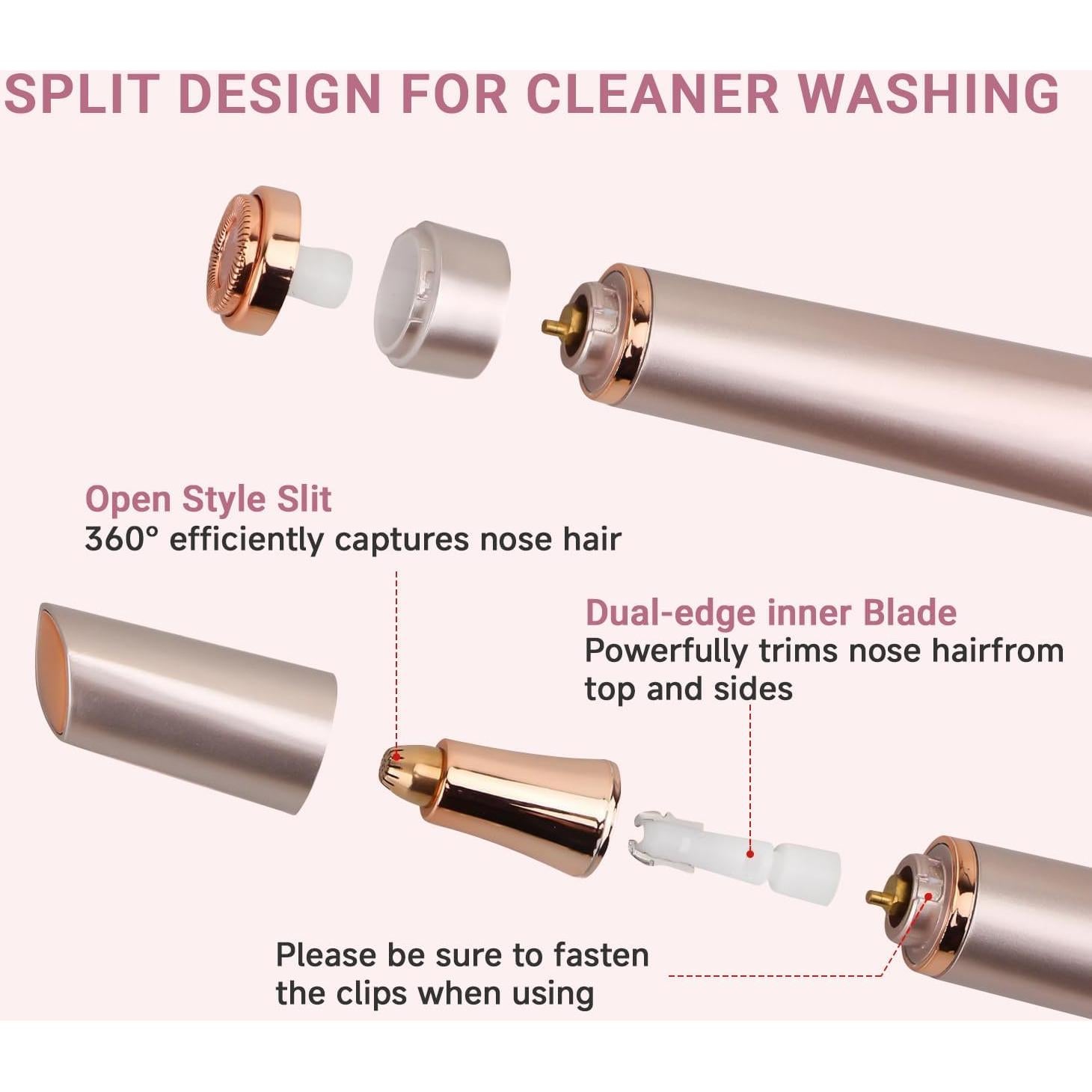 Recortador de cejas eléctrico Karrong 3 en 1 a prueba de agua