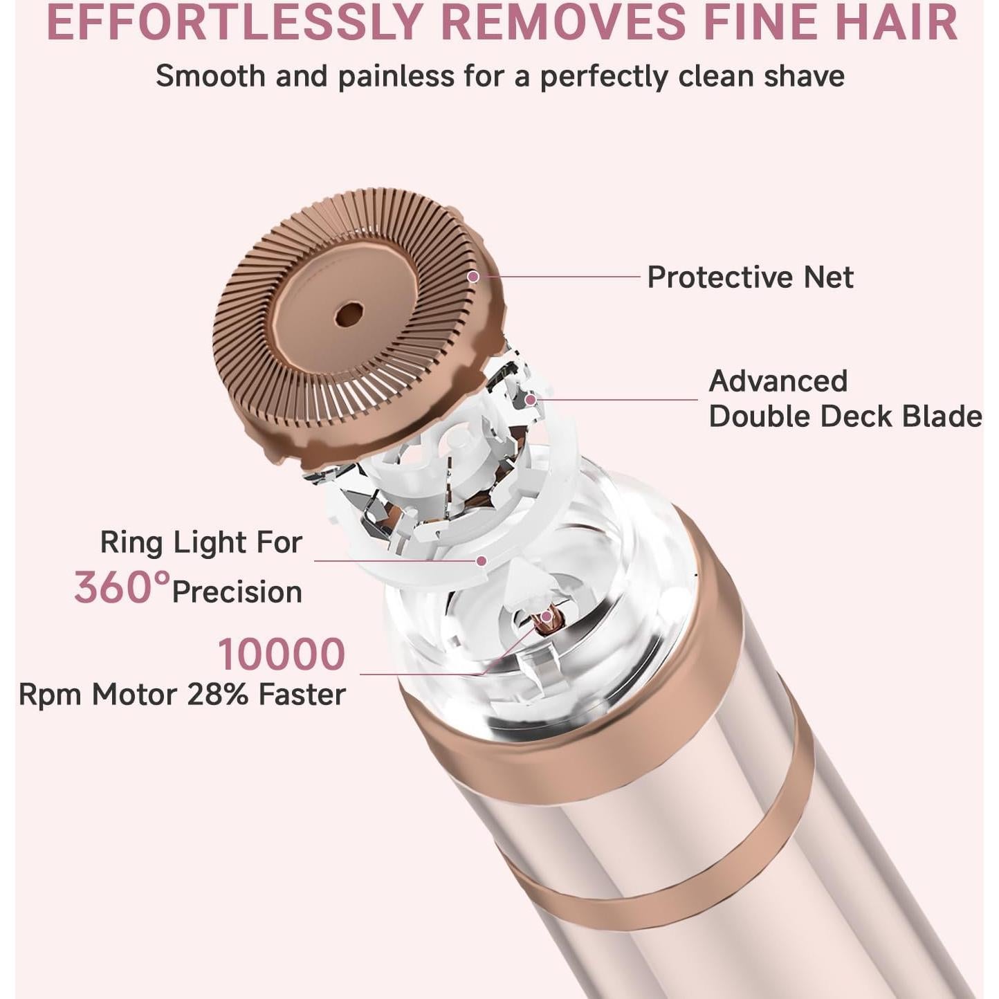 Recortador de cejas eléctrico Karrong 3 en 1 a prueba de agua