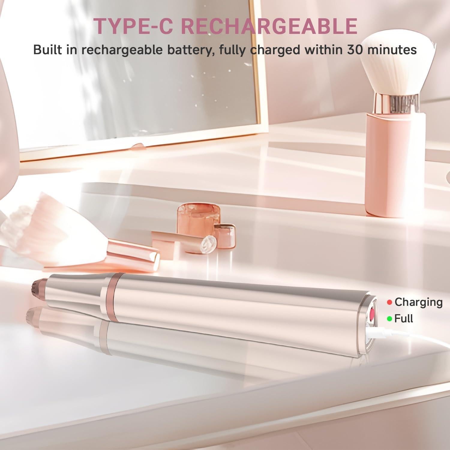 Recortador de cejas eléctrico Karrong 3 en 1 a prueba de agua