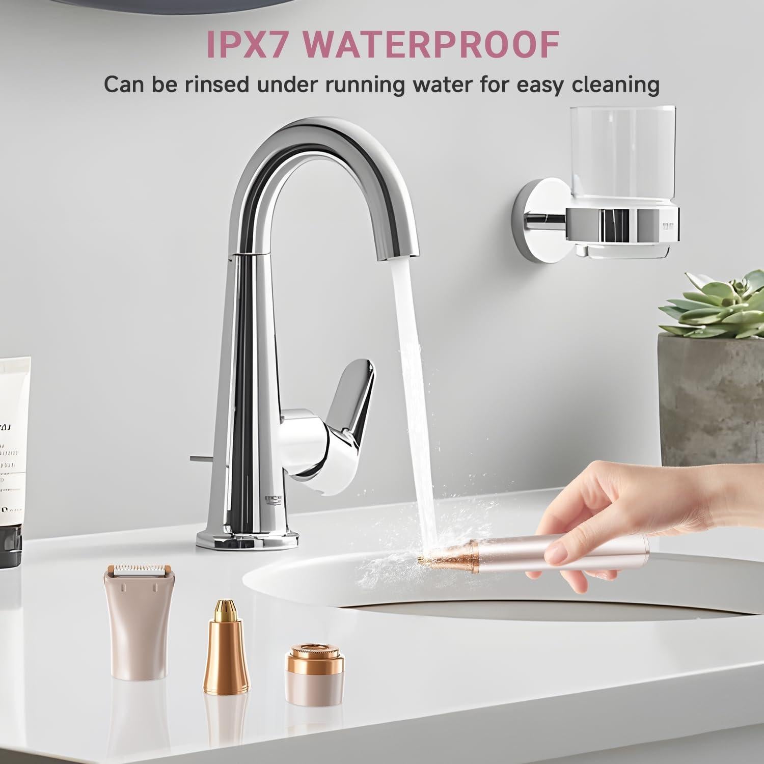 Recortador de cejas eléctrico Karrong 3 en 1 a prueba de agua